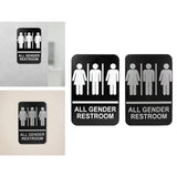 Maxbell All Gender Restroom Sign Bathroom Signage for Home Parks Public Door or Wall White