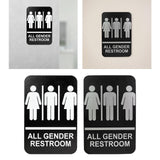 Maxbell All Gender Restroom Sign Bathroom Signage for Home Parks Public Door or Wall White