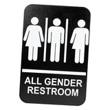 Maxbell All Gender Restroom Sign Bathroom Signage for Home Parks Public Door or Wall White