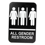 Maxbell All Gender Restroom Sign Bathroom Signage for Home Parks Public Door or Wall White