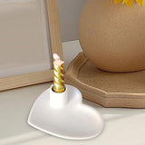 Maxbell Taper Candle Holder Tray Farmhouse Hotel Fireplace Ceramic Heart Candlestick