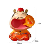 Maxbell Chinese God of Wealth Statue Cai Shen Sculpture Living Room Fortune Figurine Style A