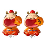 Maxbell Chinese God of Wealth Statue Cai Shen Sculpture Living Room Fortune Figurine Style A