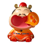 Maxbell Chinese God of Wealth Statue Cai Shen Sculpture Living Room Fortune Figurine Style A