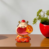 Maxbell Chinese God of Wealth Statue Cai Shen Sculpture Living Room Fortune Figurine Style A