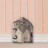 Maxbell Wooden Fairy Garden Door Landscape Decor Art Ornament for Patio Tree Outdoor