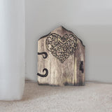 Maxbell Wooden Fairy Garden Door Landscape Decor Art Ornament for Patio Tree Outdoor