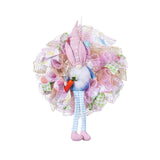 Maxbell Easter Door Wreath with Bunny Hanging Sign Ornaments Festival Rabbit Garland