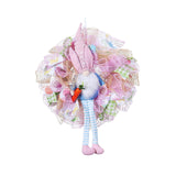 Maxbell Easter Door Wreath with Bunny Hanging Sign Ornaments Festival Rabbit Garland
