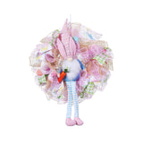 Maxbell Easter Door Wreath with Bunny Hanging Sign Ornaments Festival Rabbit Garland