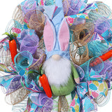 Maxbell Easter Door Wreath with Bunny Hanging Sign Ornaments Festival Rabbit Garland