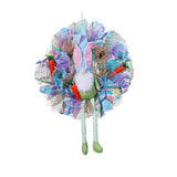 Maxbell Easter Door Wreath with Bunny Hanging Sign Ornaments Festival Rabbit Garland