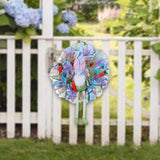 Maxbell Easter Door Wreath with Bunny Hanging Sign Ornaments Festival Rabbit Garland
