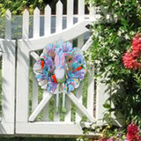 Maxbell Easter Door Wreath with Bunny Hanging Sign Ornaments Festival Rabbit Garland