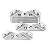 Maxbell 10 Pieces Multifunctional Angle Code Angle Fasten Connector for Cabinet Desk