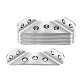 Maxbell 10 Pieces Multifunctional Angle Code Angle Fasten Connector for Cabinet Desk