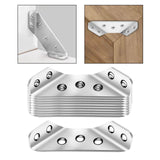 Maxbell 10 Pieces Multifunctional Angle Code Angle Fasten Connector for Cabinet Desk