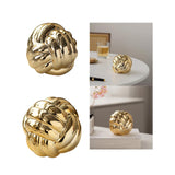 Maxbell Knot Statue Sculpture Ceramic Figurine Artwork Creative Yarn Ball Ornament