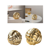 Maxbell Knot Statue Sculpture Ceramic Figurine Artwork Creative Yarn Ball Ornament