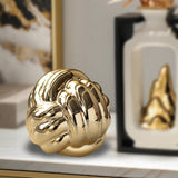 Maxbell Knot Statue Sculpture Ceramic Figurine Artwork Creative Yarn Ball Ornament
