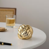 Maxbell Knot Statue Sculpture Ceramic Figurine Artwork Creative Yarn Ball Ornament