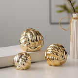 Maxbell Knot Statue Sculpture Ceramic Figurine Artwork Creative Yarn Ball Ornament