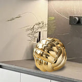 Maxbell Knot Statue Sculpture Ceramic Figurine Artwork Creative Yarn Ball Ornament