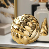 Maxbell Knot Statue Sculpture Ceramic Figurine Artwork Creative Yarn Ball Ornament