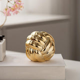Maxbell Knot Statue Sculpture Ceramic Figurine Artwork Creative Yarn Ball Ornament