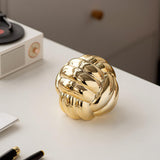 Maxbell Knot Statue Sculpture Ceramic Figurine Artwork Creative Yarn Ball Ornament