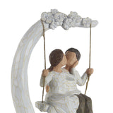 Maxbell Lover Sculpture Wedding Living Room Birthday Couple Figurine Statue on Swing