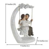 Maxbell Lover Sculpture Wedding Living Room Birthday Couple Figurine Statue on Swing
