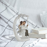 Maxbell Lover Sculpture Wedding Living Room Birthday Couple Figurine Statue on Swing