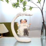 Maxbell Lover Sculpture Wedding Living Room Birthday Couple Figurine Statue on Swing