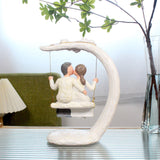 Maxbell Lover Sculpture Wedding Living Room Birthday Couple Figurine Statue on Swing