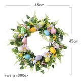Maxbell Easter Wreath Pendant Round Hanging Garland for Home Home Porch Garden