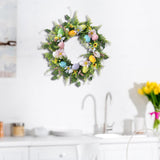 Maxbell Easter Wreath Pendant Round Hanging Garland for Home Home Porch Garden