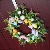 Maxbell Easter Wreath Pendant Round Hanging Garland for Home Home Porch Garden