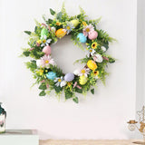 Maxbell Easter Wreath Pendant Round Hanging Garland for Home Home Porch Garden