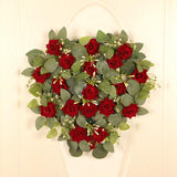 Maxbell Valentines Day Heart Shaped Wreath Valentines Wreath for Wall Window Bedroom