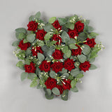 Maxbell Valentines Day Heart Shaped Wreath Valentines Wreath for Wall Window Bedroom