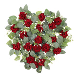 Maxbell Valentines Day Heart Shaped Wreath Valentines Wreath for Wall Window Bedroom