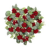 Maxbell Valentines Day Heart Shaped Wreath Valentines Wreath for Wall Window Bedroom