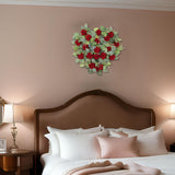 Maxbell Valentines Day Heart Shaped Wreath Valentines Wreath for Wall Window Bedroom