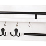 Maxbell Coat Rack Wall Mount Space Saving Coat Hooks for Backpacks Scarves Bathrooms White