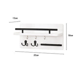 Maxbell Coat Rack Wall Mount Space Saving Coat Hooks for Backpacks Scarves Bathrooms White