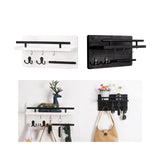 Maxbell Coat Rack Wall Mount Space Saving Coat Hooks for Backpacks Scarves Bathrooms White