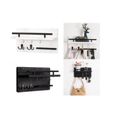 Maxbell Coat Rack Wall Mount Space Saving Coat Hooks for Backpacks Scarves Bathrooms White