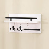 Maxbell Coat Rack Wall Mount Space Saving Coat Hooks for Backpacks Scarves Bathrooms White