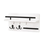 Maxbell Coat Rack Wall Mount Space Saving Coat Hooks for Backpacks Scarves Bathrooms White